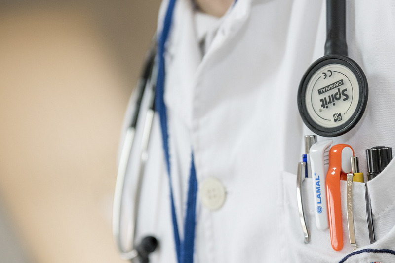 Close Up of Doctor in White Coat